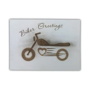 Postkarte: Biker Greetings, eingebrannt