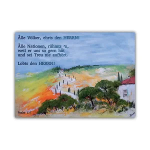 Postkarte: Psalm 117 in Regionalsprache