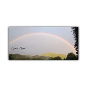 Karte: Segenswunsch mit Regenbogen + Kuvert, ab 1,45 €
