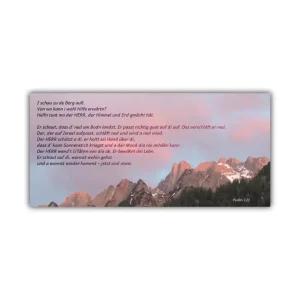 Karte: Psalm 121 in Regionalsprache + Kuvert