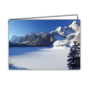 Set: 3x Weihnachtsbillet "Edelblau" mit Kuvert Silber