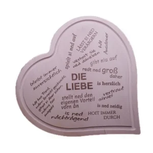 1x XL oder Set: Herzliches Brett mit 1 Kor. 13 in Regionalsprache